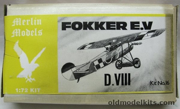 Merlin Models 1/72 Fokker E-V / D-VIII - German or Polish Air Force, 16 plastic model kit
